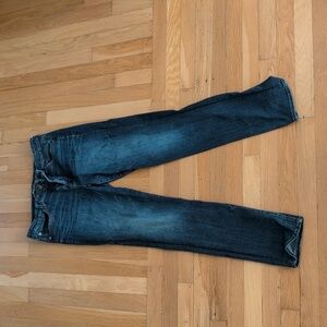American Eagle Outfitters Dark Blue Hi-Rise Straight Jeans